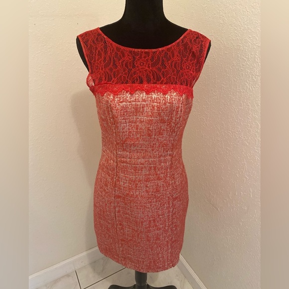 - KAY UNGER CHERRY AND SILVER 2 pieces dress size 4 - Picture 1 of 13